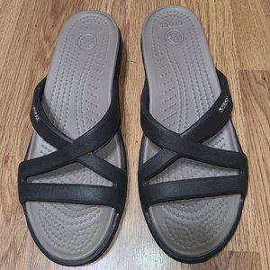 Crocs PATRICIA NEW Sz 7 Brown Wedge Comfort Slide